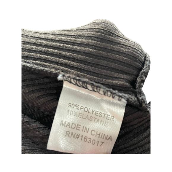 Princess Polly Sara Romper Womens Size 6 Black Ribbed Long Sleeve Stretch Sporty - Picture 5 of 7